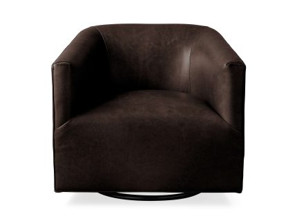 Ellison Leather Plinth Swivel Chair